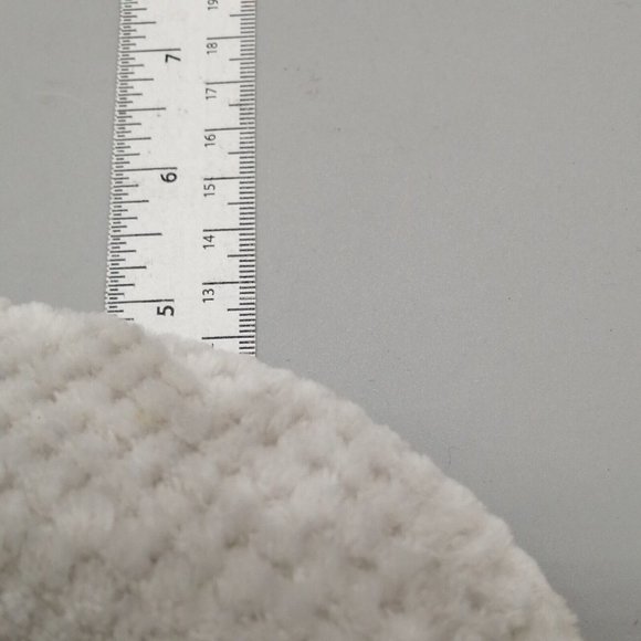 Temi‎ Womens Slide Slipper Gray Chenille Faux Fur Lining Trim Flat Heel M 7-8 - Picture 7 of 9